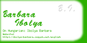 barbara ibolya business card